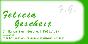felicia gescheit business card